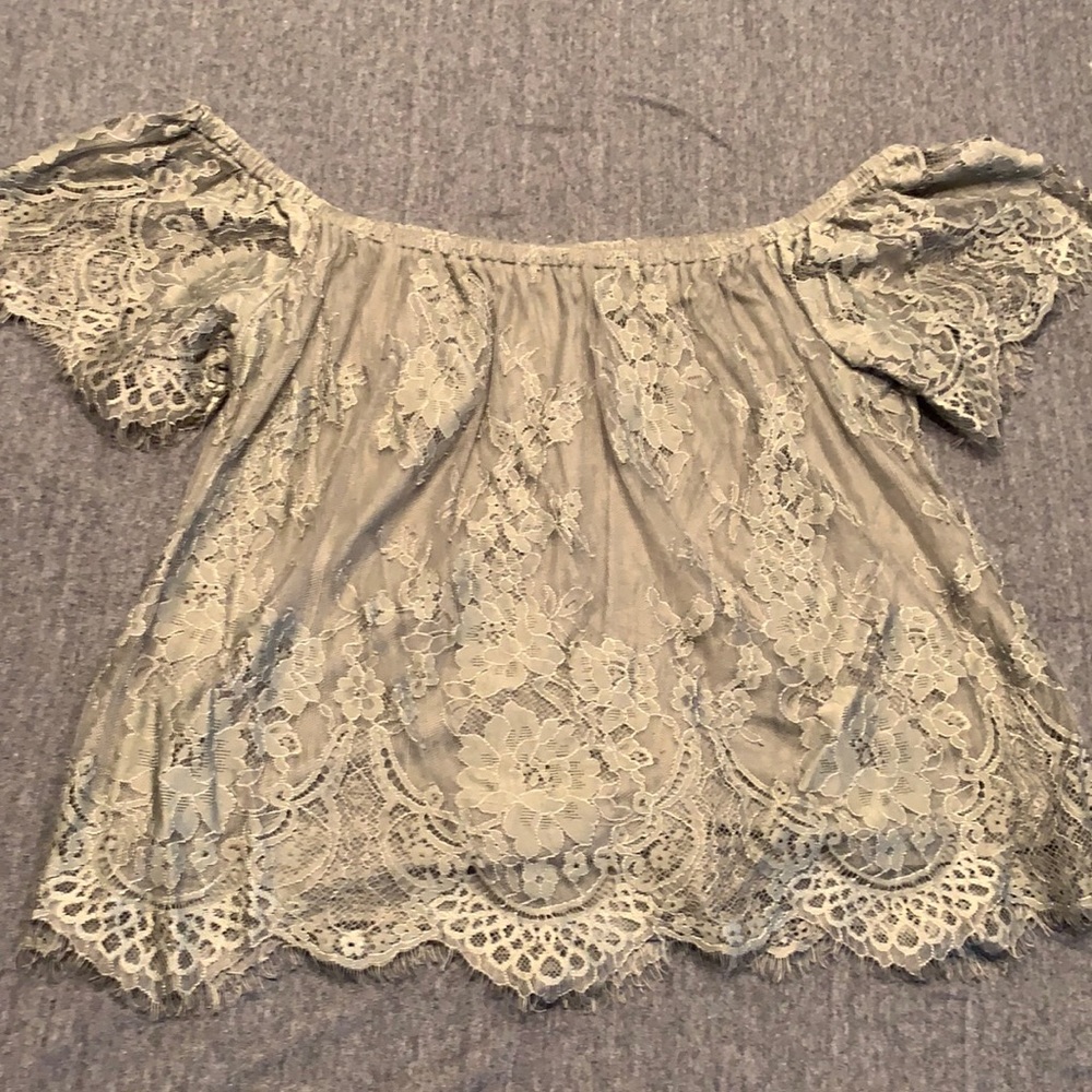 Off the shoulder lace top